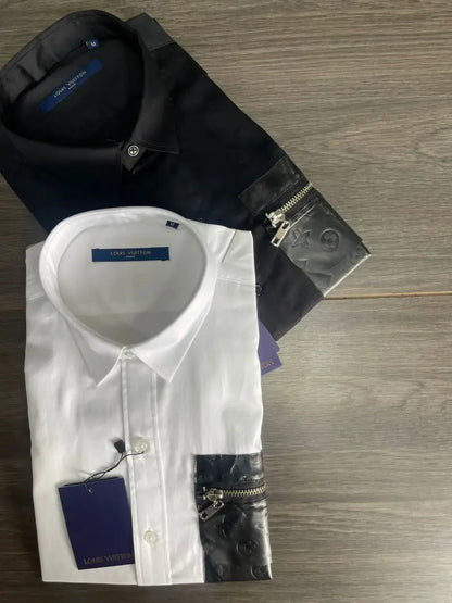 LOUIS VUITTON STORE ARTICLE POCKET PRINT SHIRT BLACK