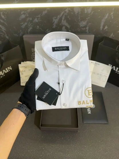 Balmin Premium Store Article Shirt With Og Box Packaging White