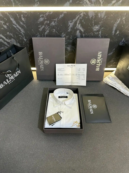 Balmain Paris Store Article shirt with box packing
