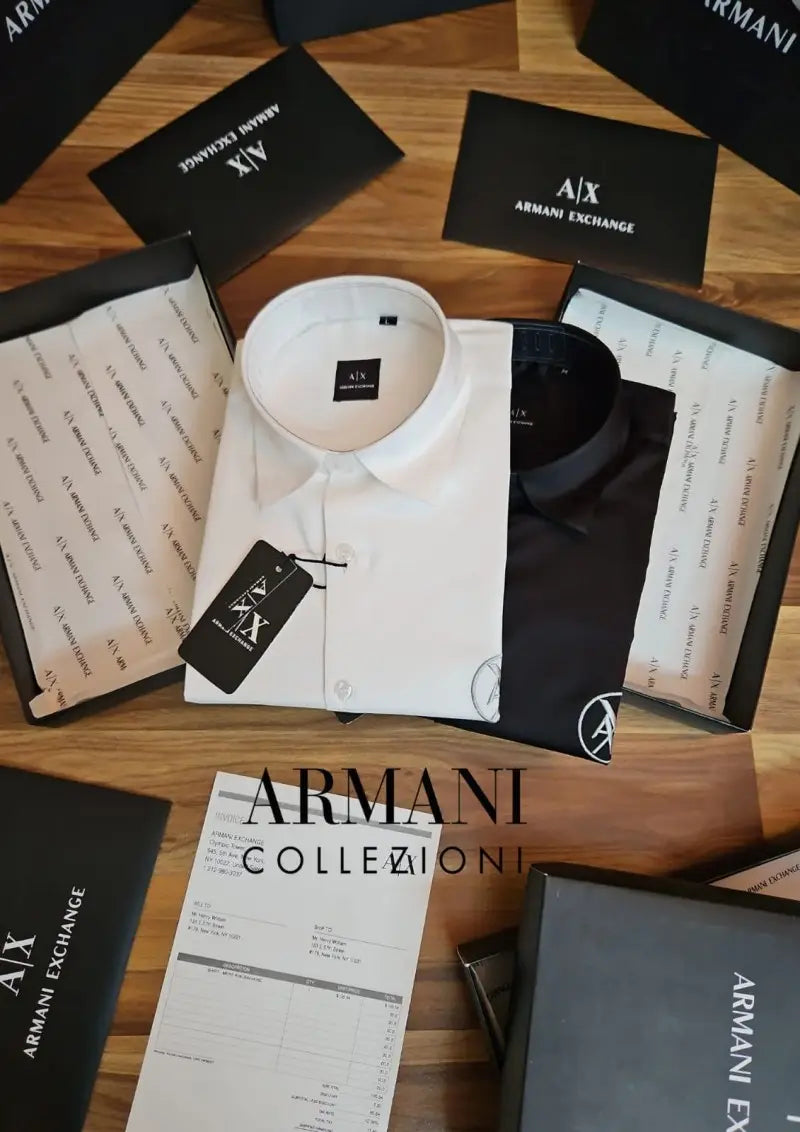 Emporio Arman.i Premium Shirt with box packing Black
