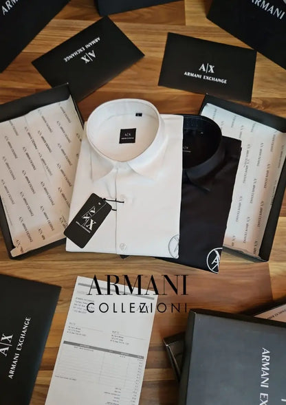 Emporio Arman.i Premium Shirt with box packing Black