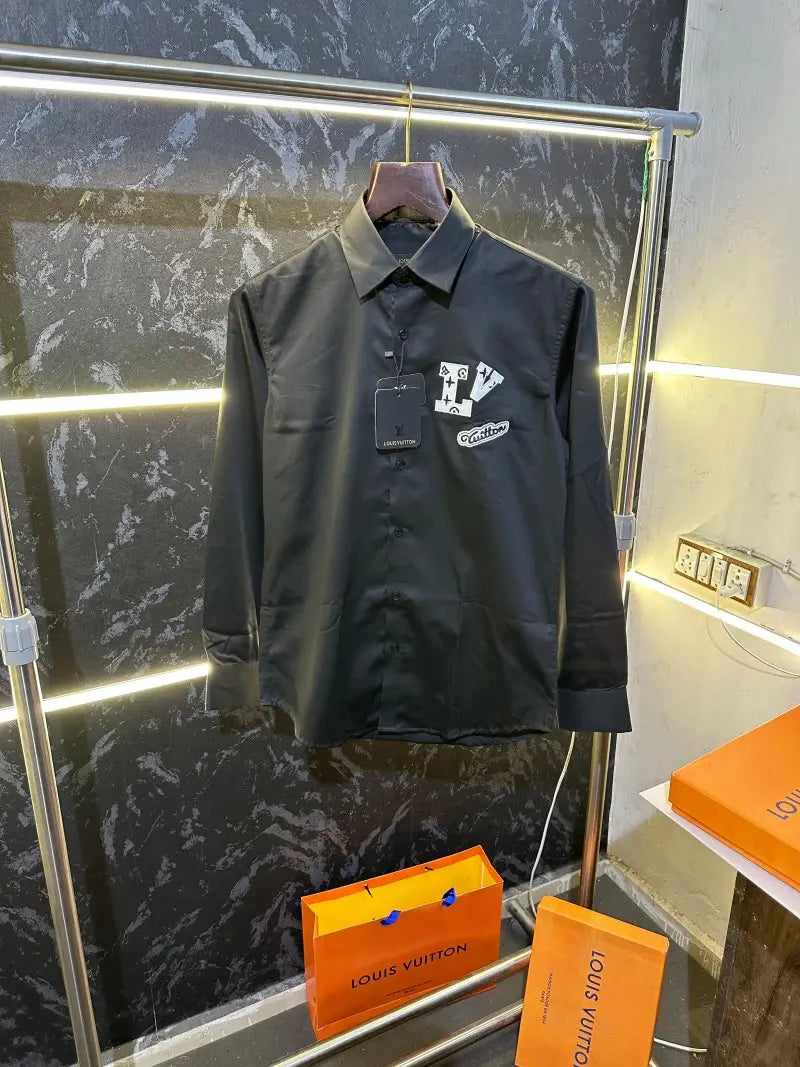 Louis Vuitto_n Store article shirt with OG Box packing Black
