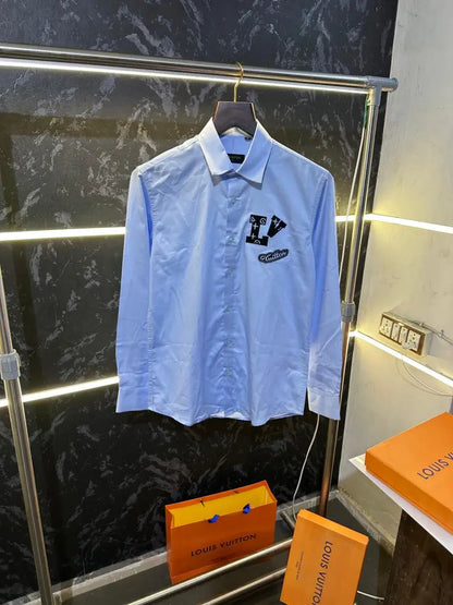 Louis Vuitto_n Store article shirt with OG Box packing Blue