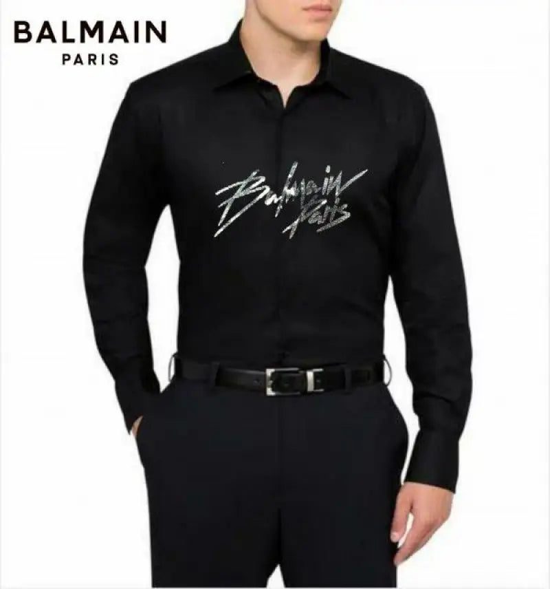 Balmai_n Paris Store article shirt with Original packing BLACK