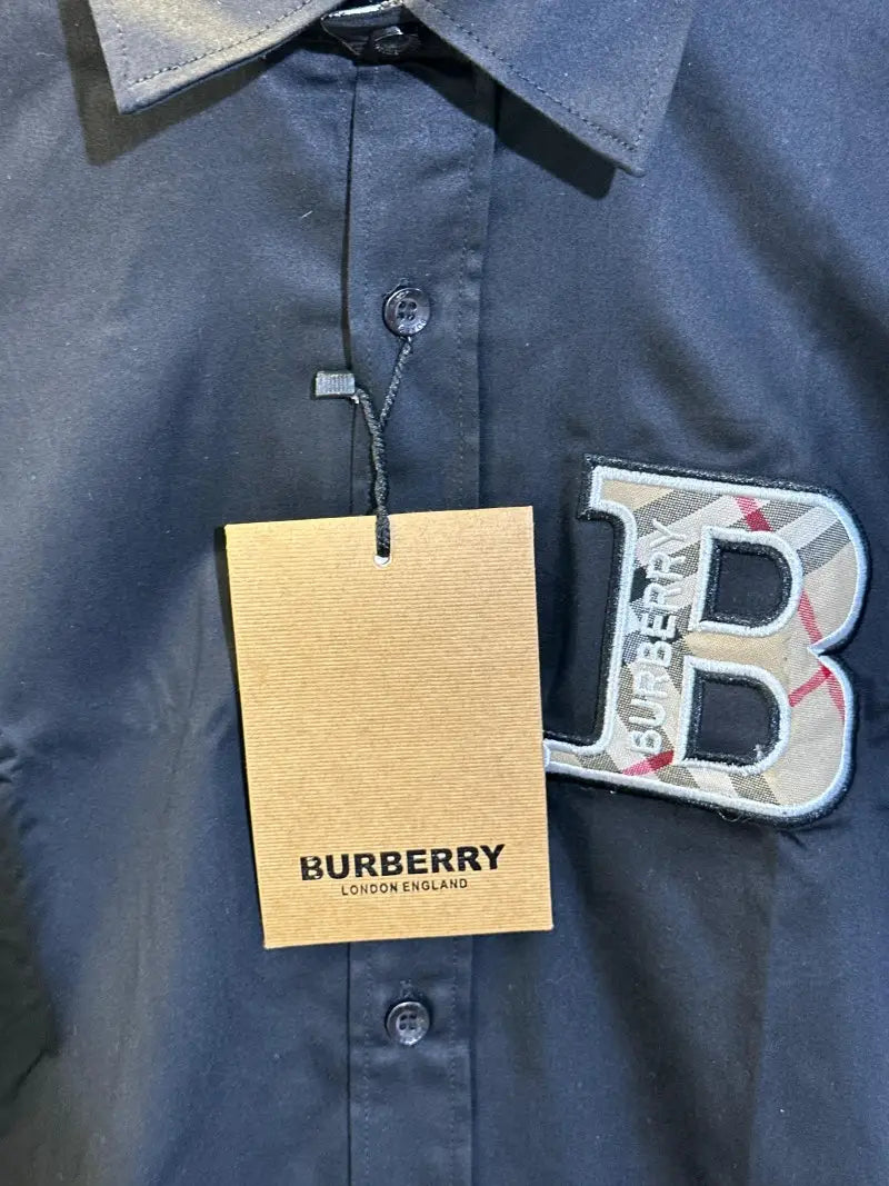 Burberr_y Premium Shirt With Box Packing Blue