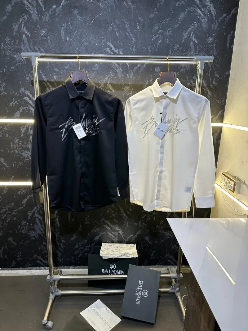 Balmai_n Paris Store article shirt with Original packing BLACK