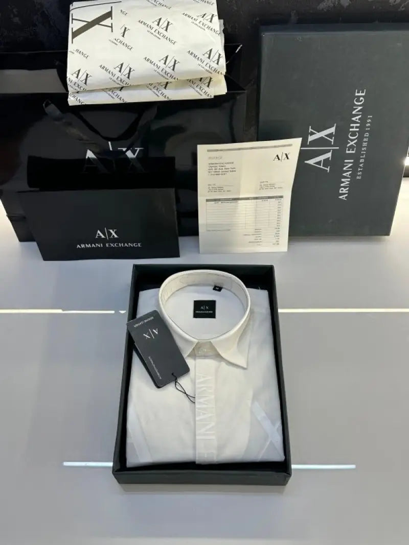 Arman_i Exchange Premium AX Print Shirt Store Article With Original Box Packing White
