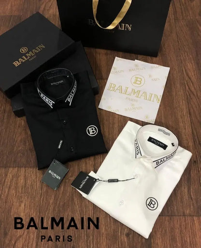 Balmai.n Paris Reflective Print Shirt with Original packing White 144