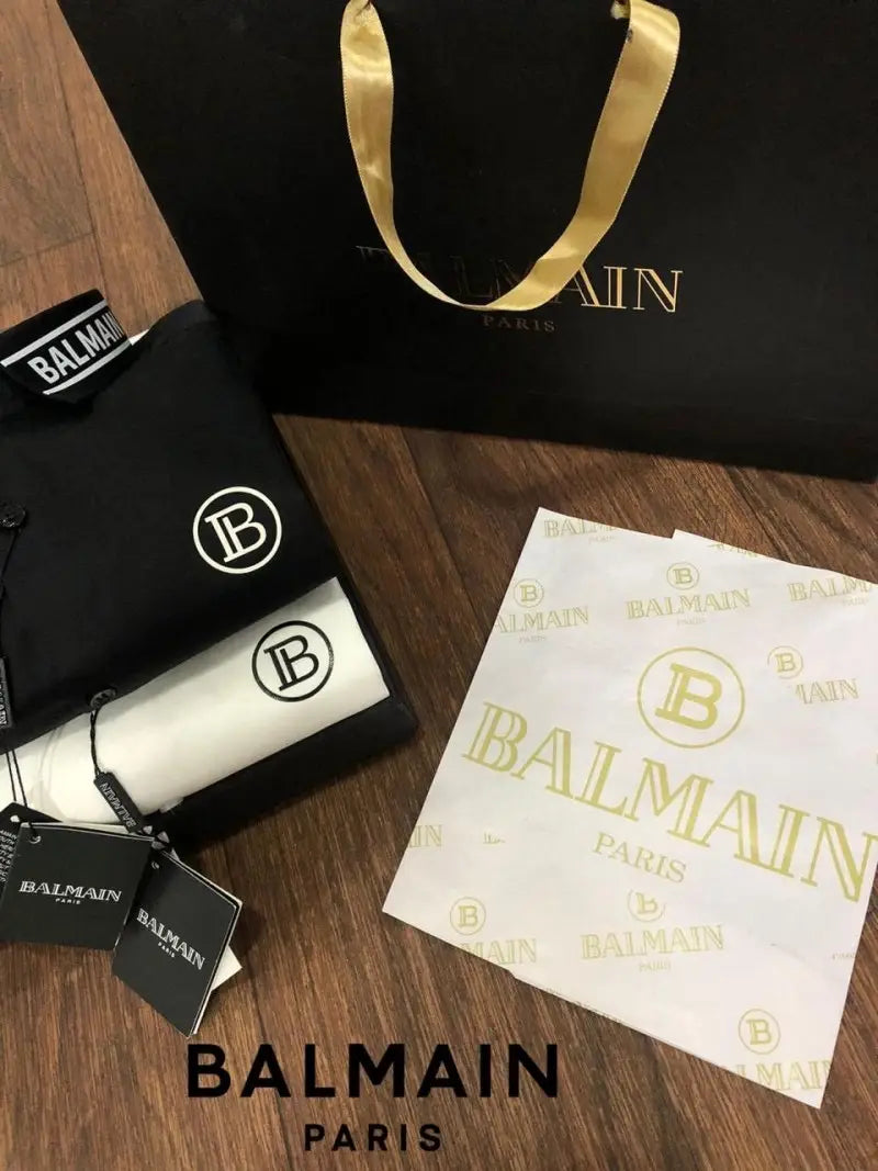 Balmai.n Paris Reflective Print Shirt with Original packing White 144