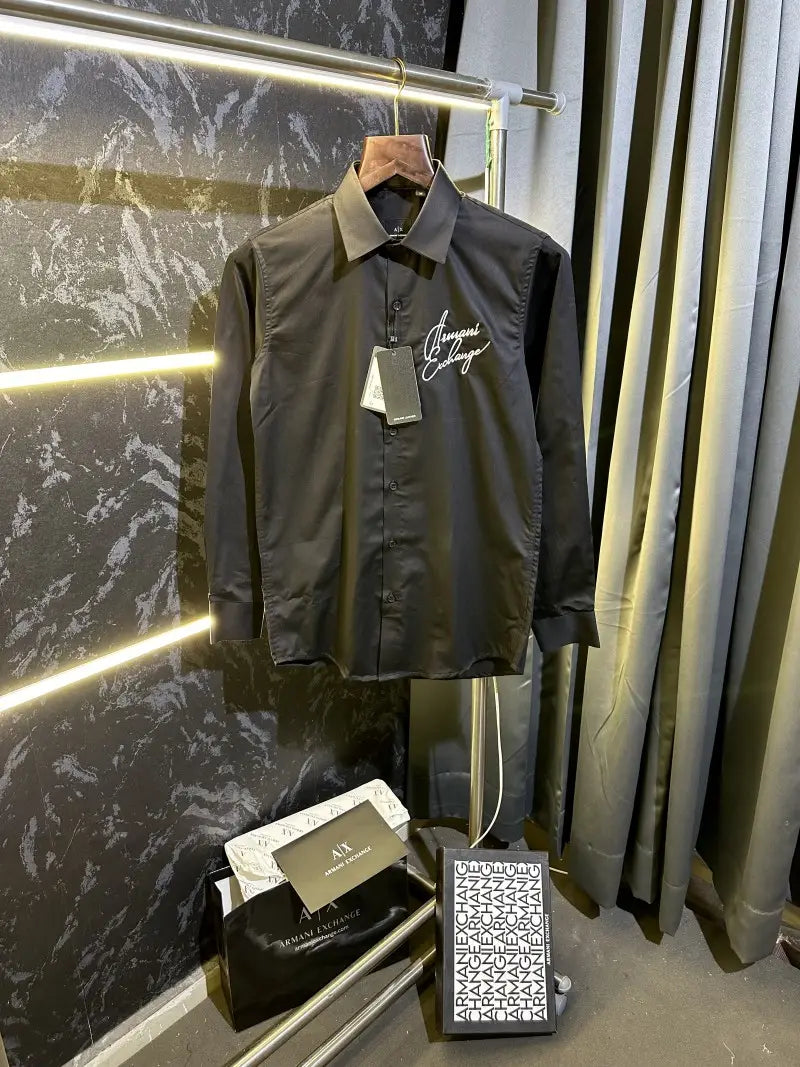 Arman_i Exchange Embroidery Print Premium Shirt with Original box Black