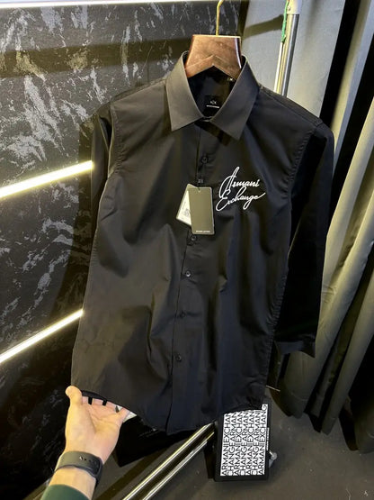 Arman_i Exchange Embroidery Print Premium Shirt with Original box Black