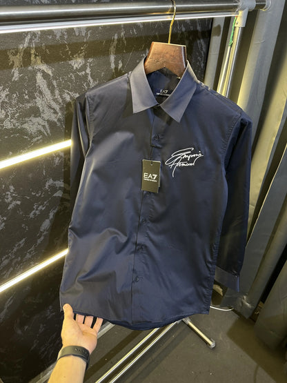 Emporio Arman i Store Article Shirt with Original packing ( NAVY BLUE )