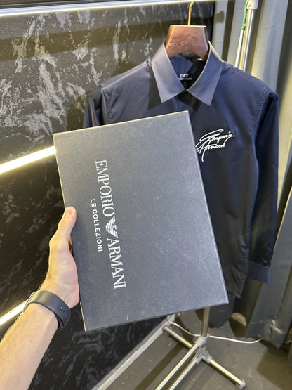 Emporio Arman i Store Article Shirt with Original packing ( NAVY BLUE )