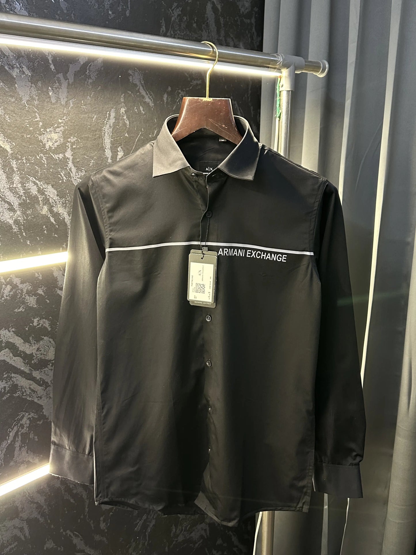 Arman i Exchange Reflective Premium Shirt with Box Packing Black AX871