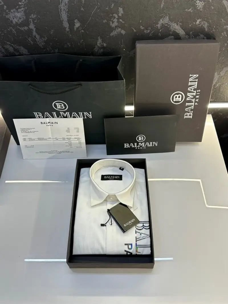Balmai_n Paris Current Store Article Shirt With Box Packing White