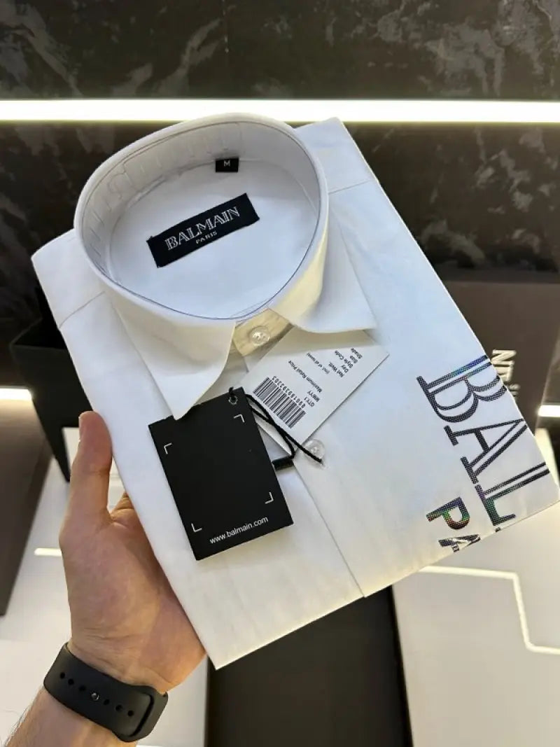 Balmai_n Paris Current Store Article Shirt With Box Packing White