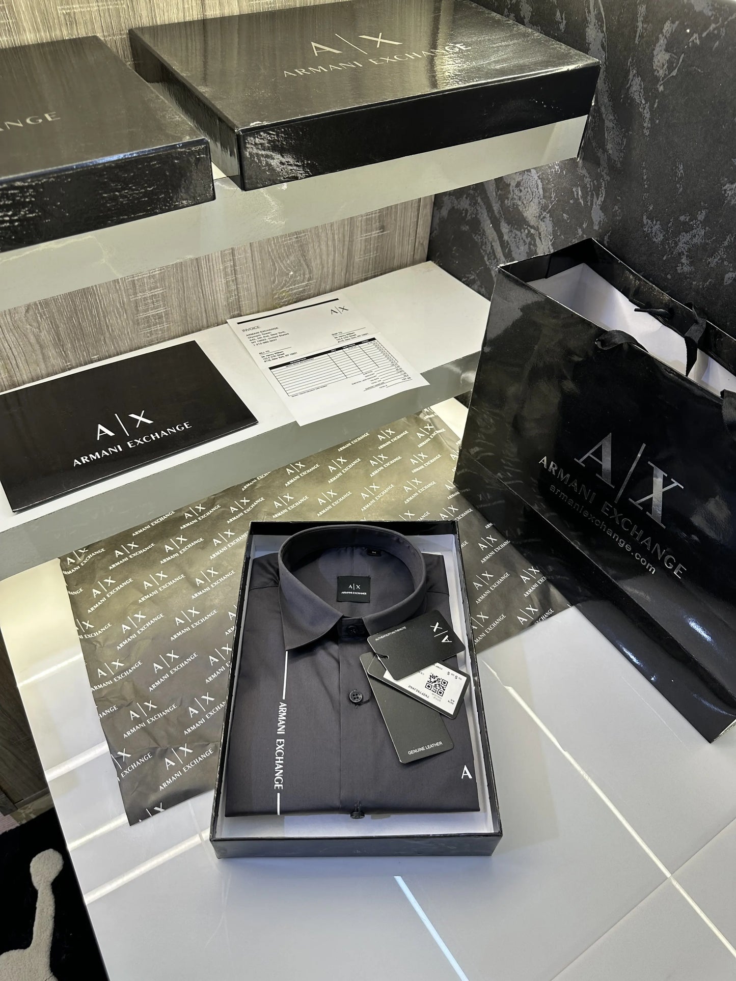 Arman i Exchange Current Store Article shirt with original box packing ( Dark Grey )