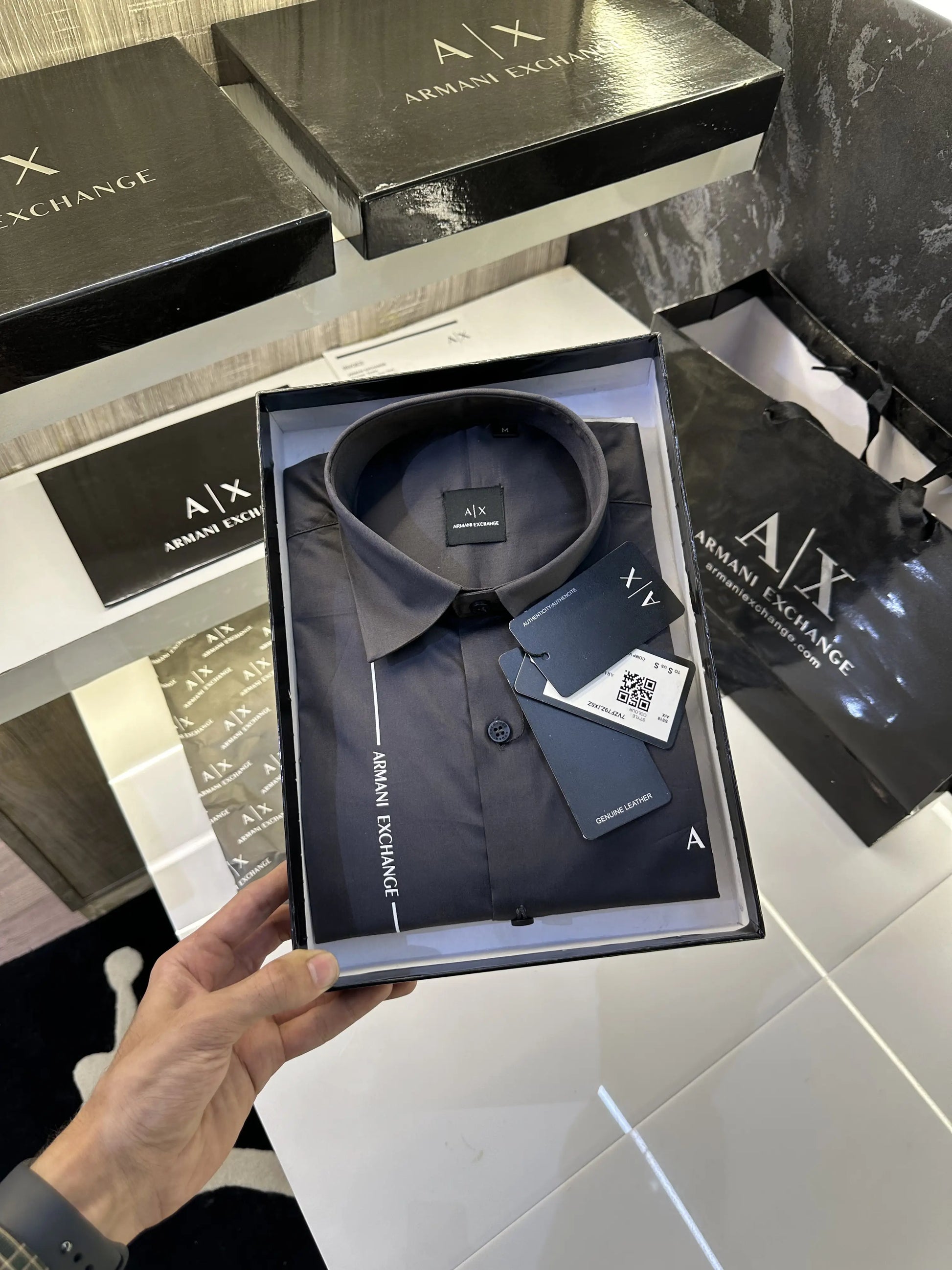 Arman i Exchange Current Store Article shirt with original box packing ( Dark Grey )