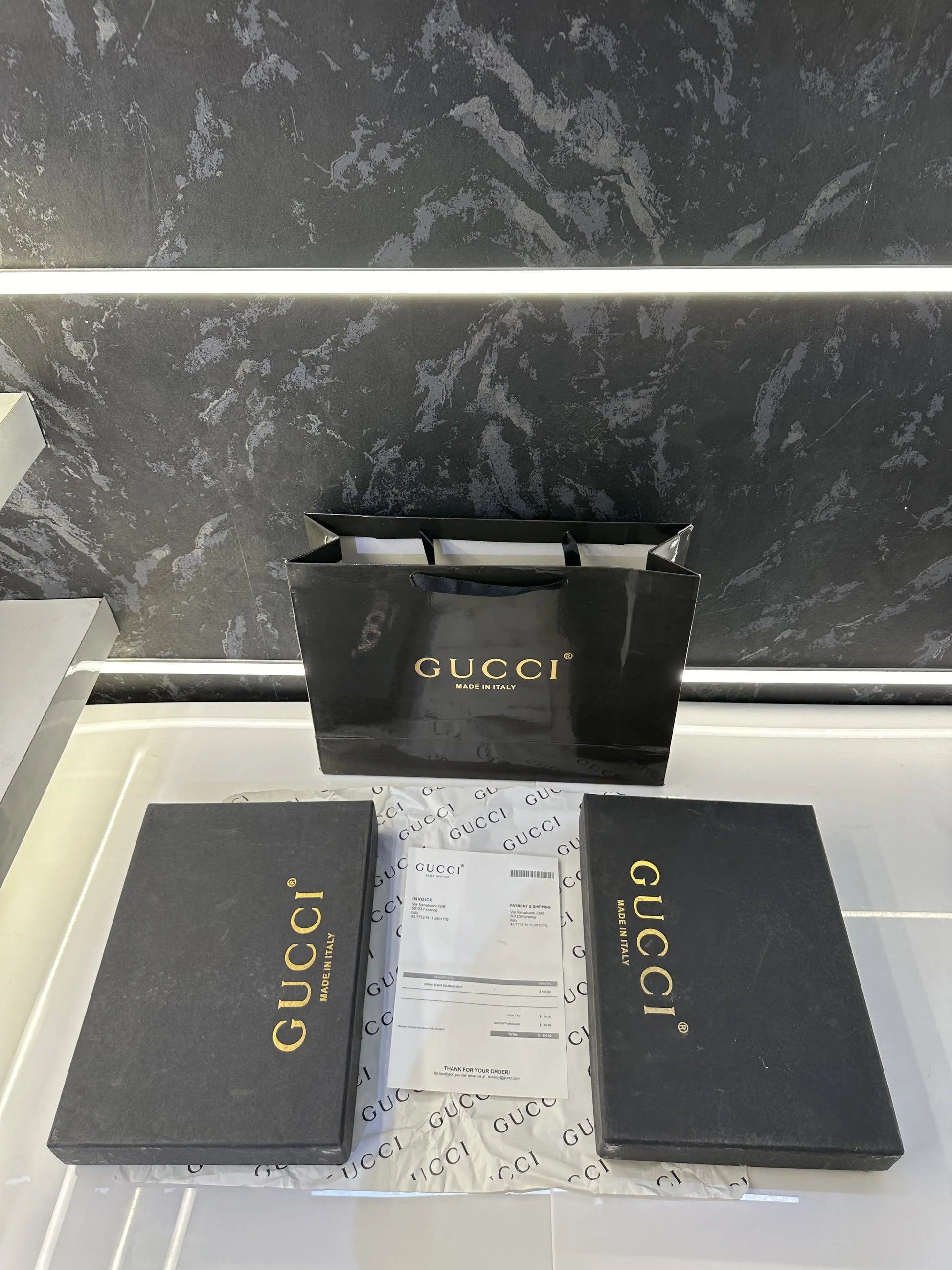 Gucc i Premium Shirt with Original Packing Black