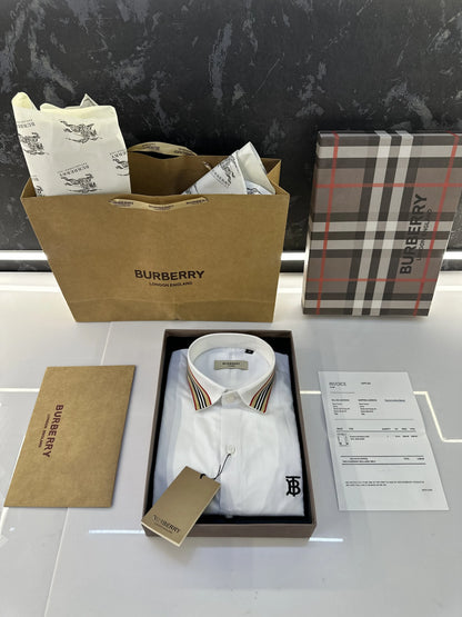 Burberr_y Current Store article shirt with Original packing White color