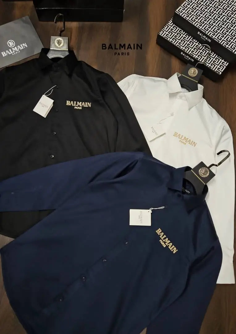 Balmai n Paris Shirt with Original box Carry bag (Black)