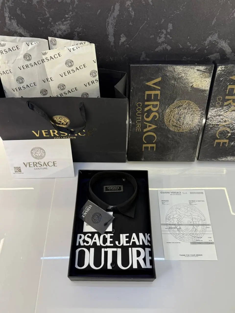 Versace Store Article Shirt with Original Packing ( Black )