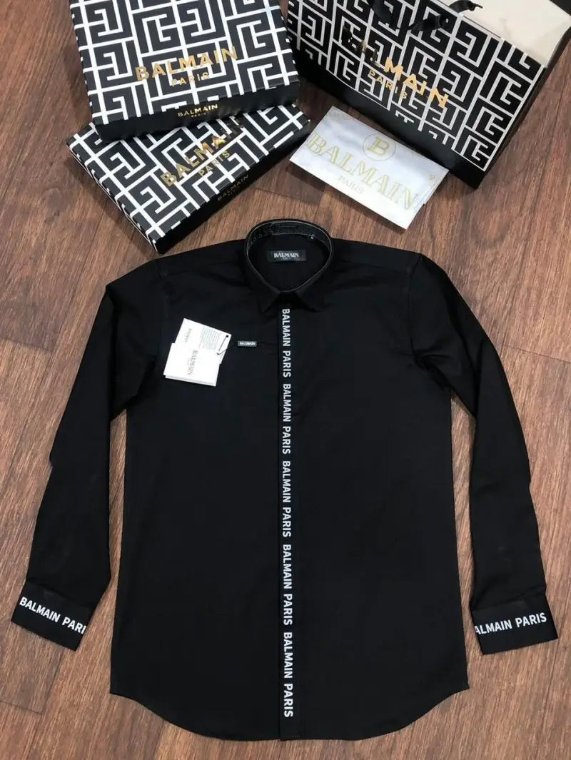 Balmai n Paris Premium Shirt with Box carry bag ( Black )