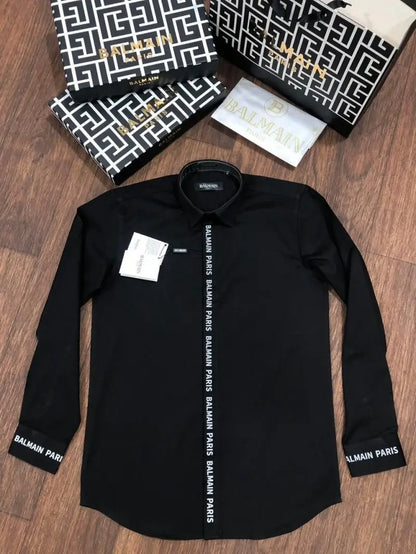 Balmai n Paris Premium Shirt with Box carry bag ( Black )