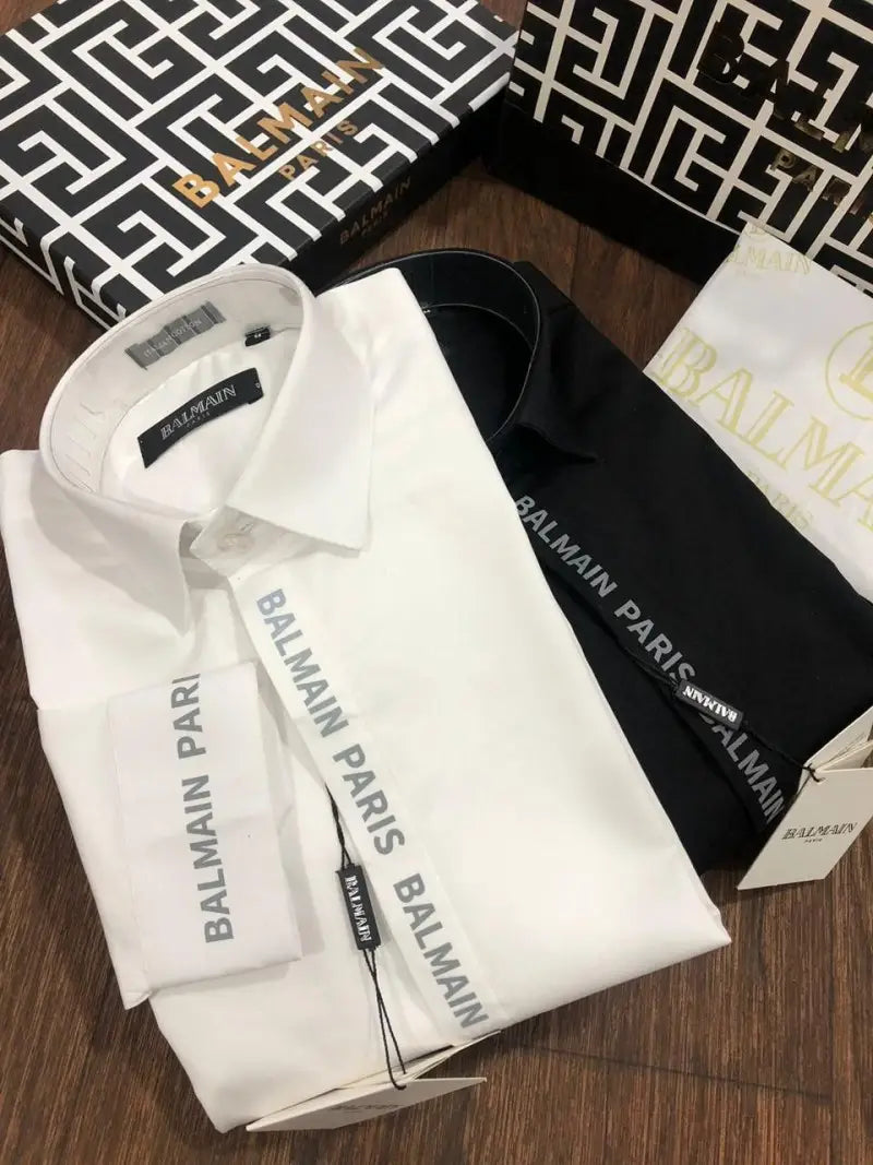 Balmai n Paris Premium Shirt with Box carry bag ( White )