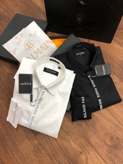 Balmai n Paris Premium Shirt with Box carry bag ( White )