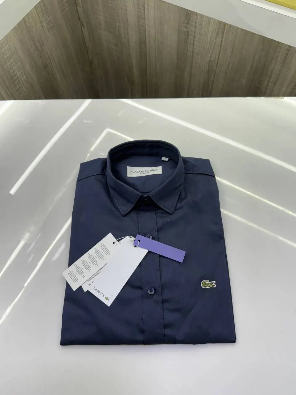 Lacost e Premium Shirt ( Navy Blue )
