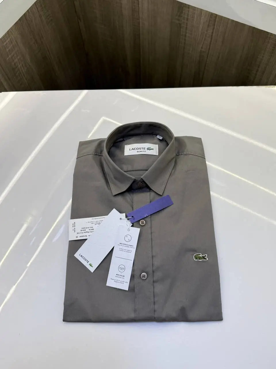 Lacost e Premium Shirt ( Light Brown )