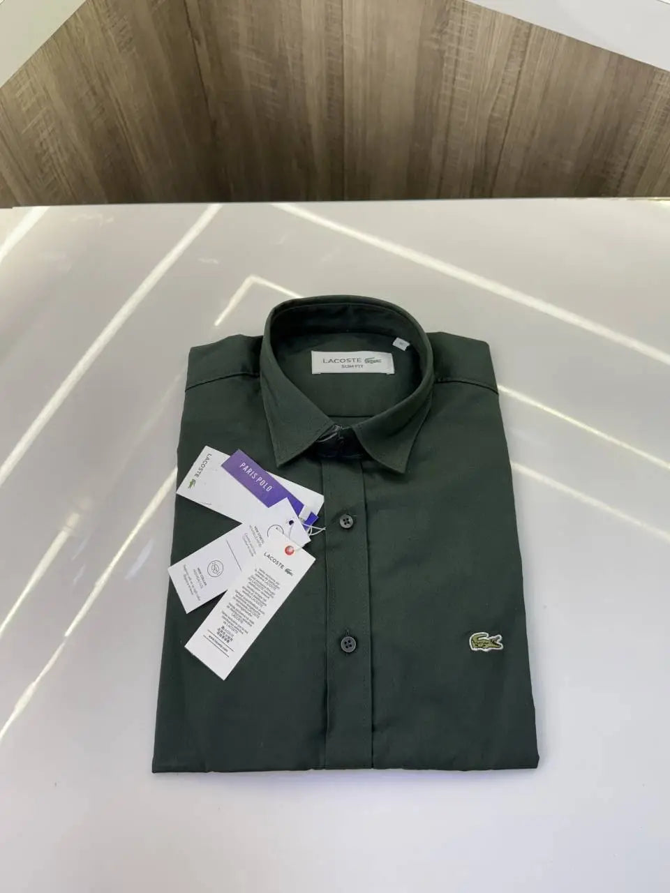 Lacost e Premium Shirt ( Olive Green )