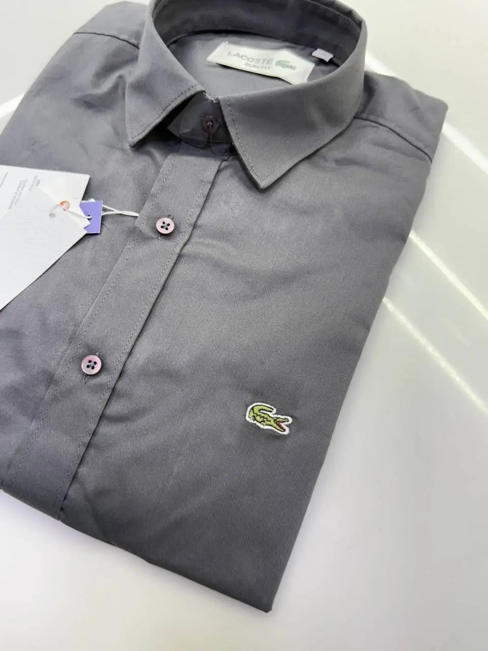 Lacost e Premium Shirt ( Dark Grey )