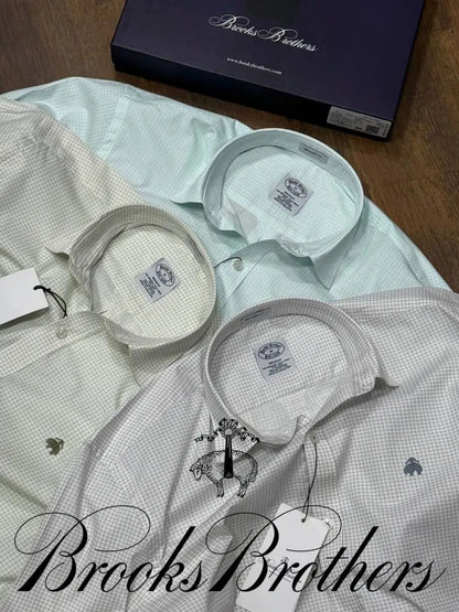 Brooks Brothers Checks Premium Shirt ( Dark Green )
