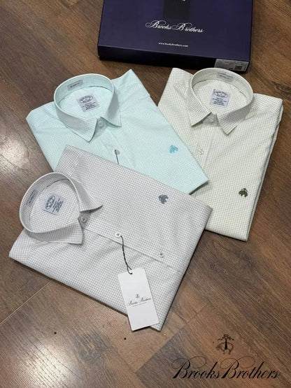 Brooks Brothers Checks Premium Shirt ( Dark Green )