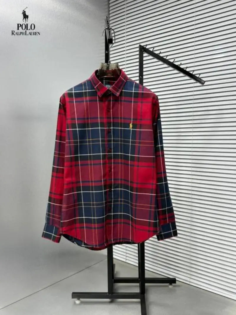 Ralph_Lauren Checks Logo Shirt with Brand box