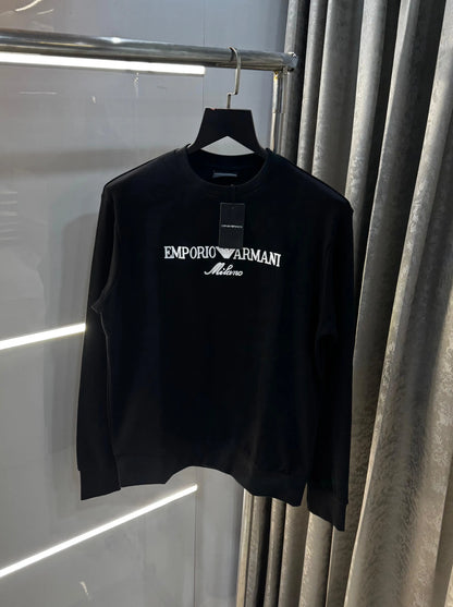 Arman i Exchange Black Logo Print Premium Sweatshirt