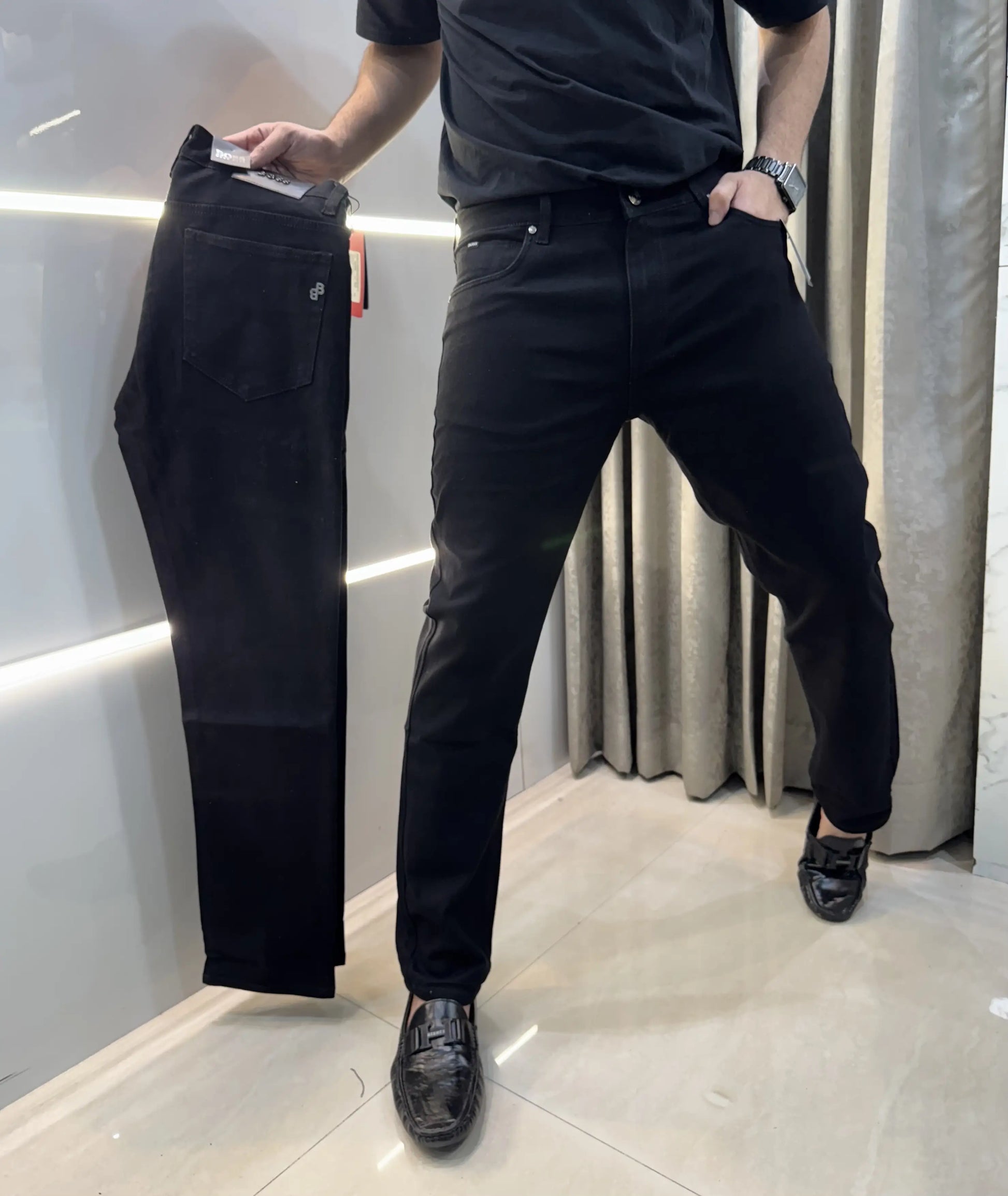 Hugo  Bos s Jet Black Premium Classic Denim
