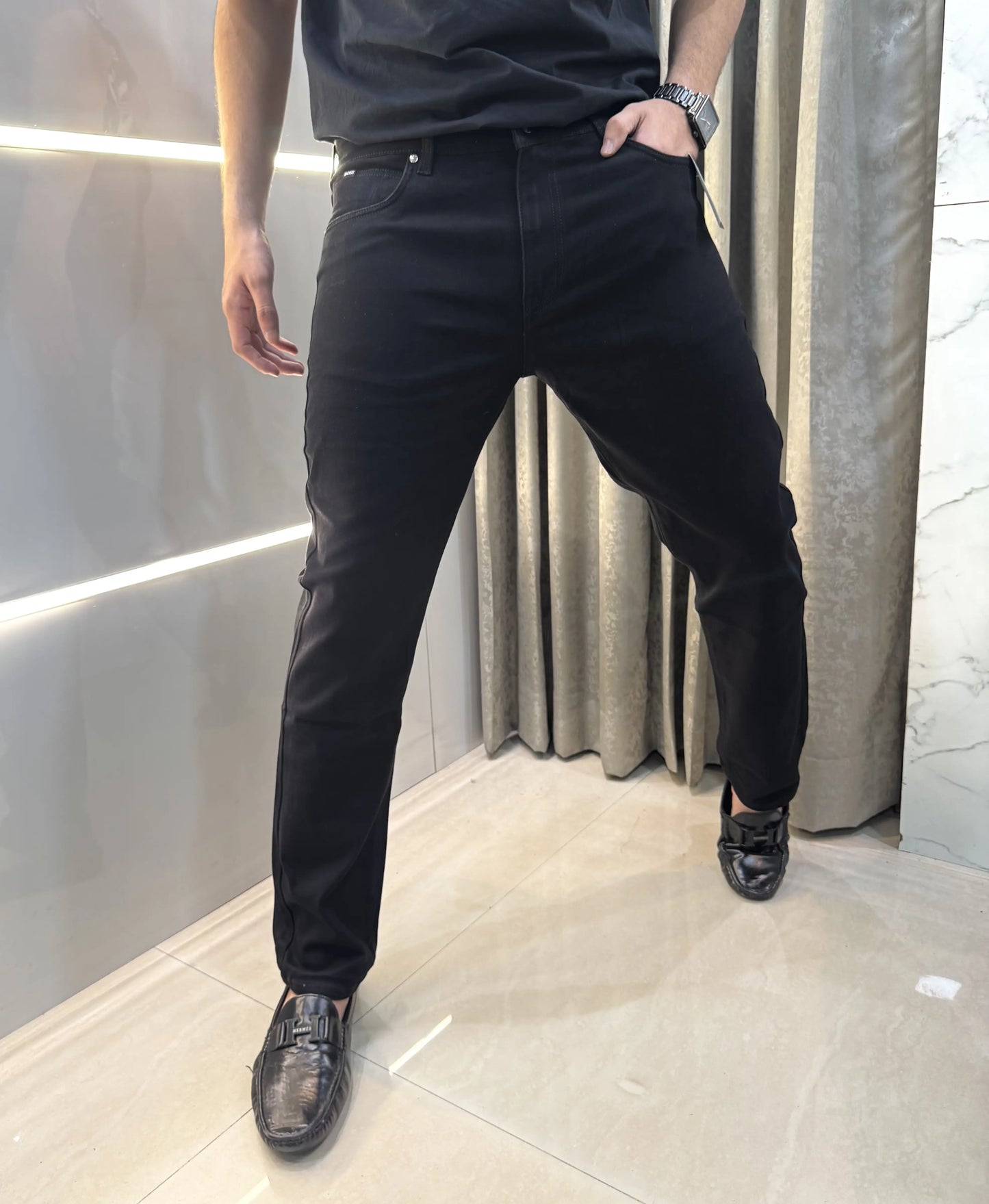 Hugo  Bos s Jet Black Premium Classic Denim