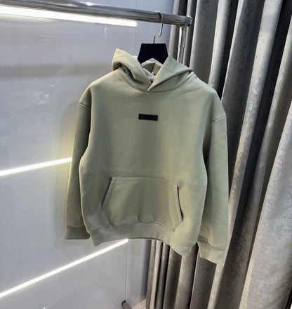 Essential Olive Logo Work Imported Hoodie
