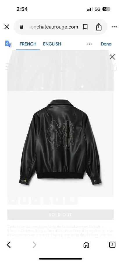 Lacost e Black Back Work Imported Leather Jacket