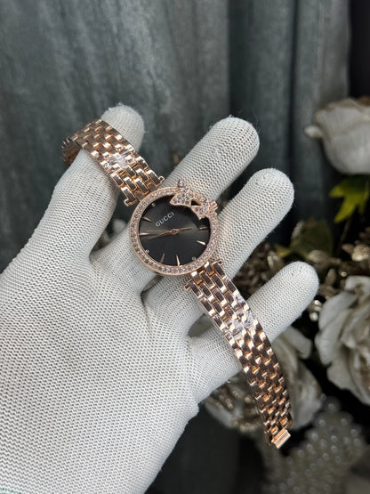 Gucc i Copper Black Designer Ladies Watch
