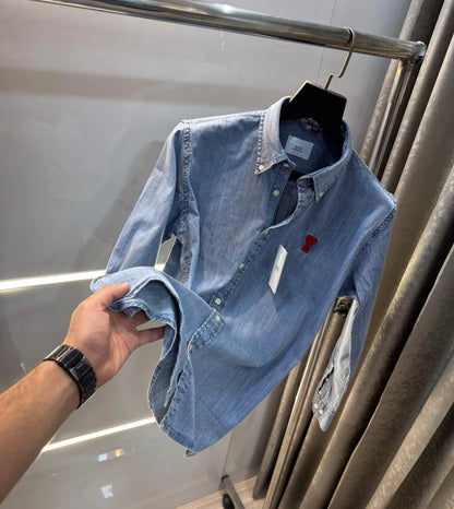 Ami Paris Sky Blue Imported Premium Shirt