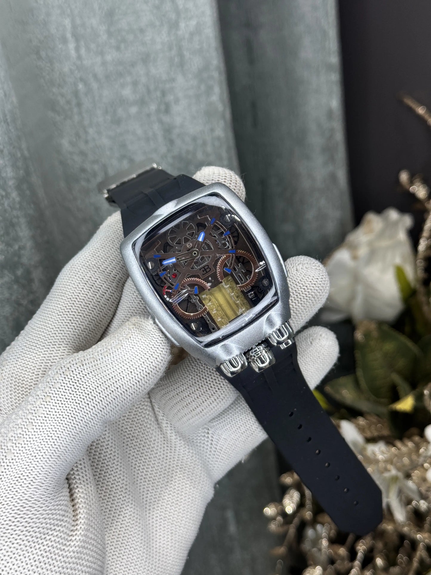 Jacob&Co. Silver Black Bugatt i Premium Watch