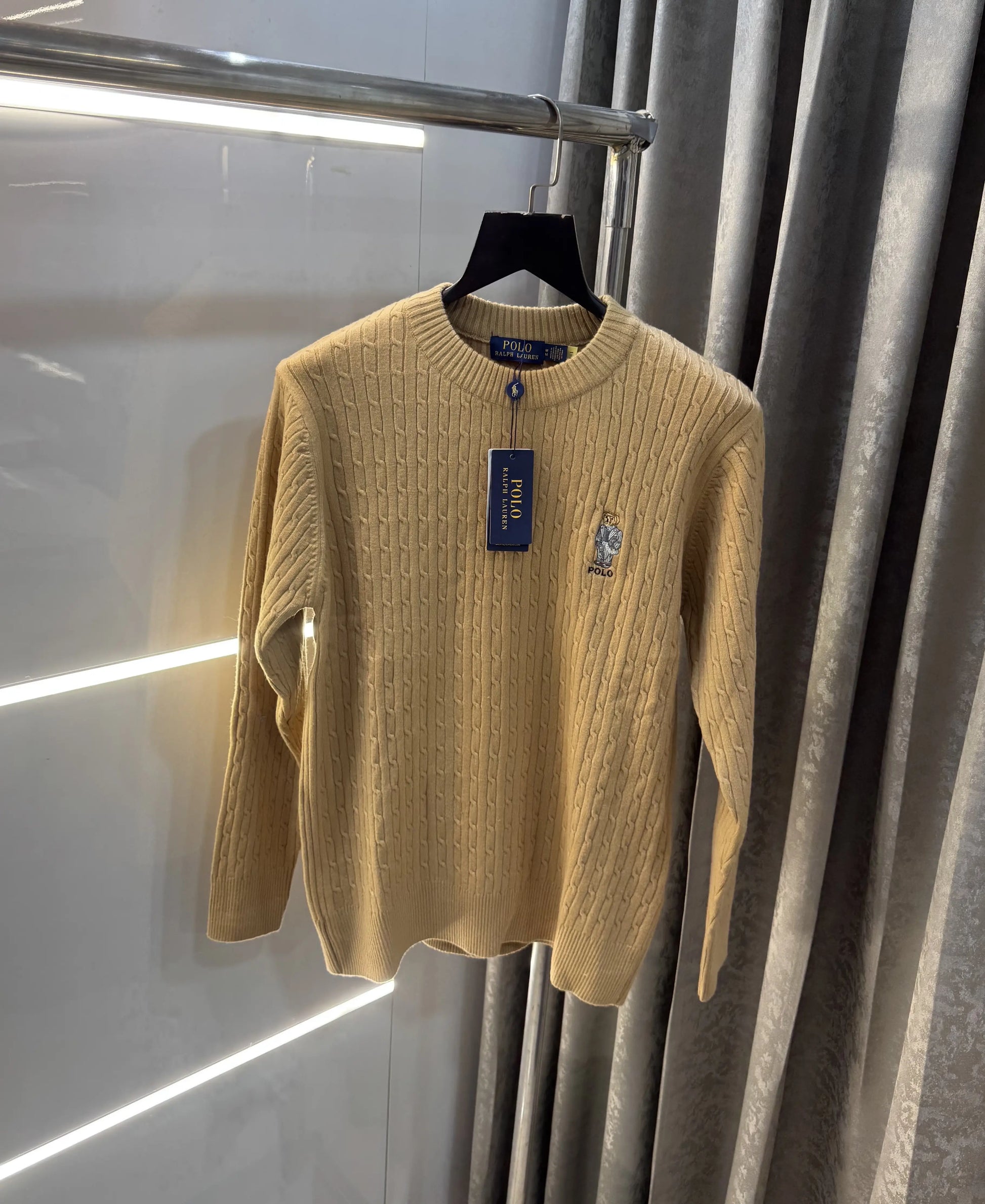 Ralph  Lauren Beige Teddy Edition Imported Pull Over