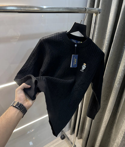 Ralph  Lauren Black Teddy Edition Imported Pull Over