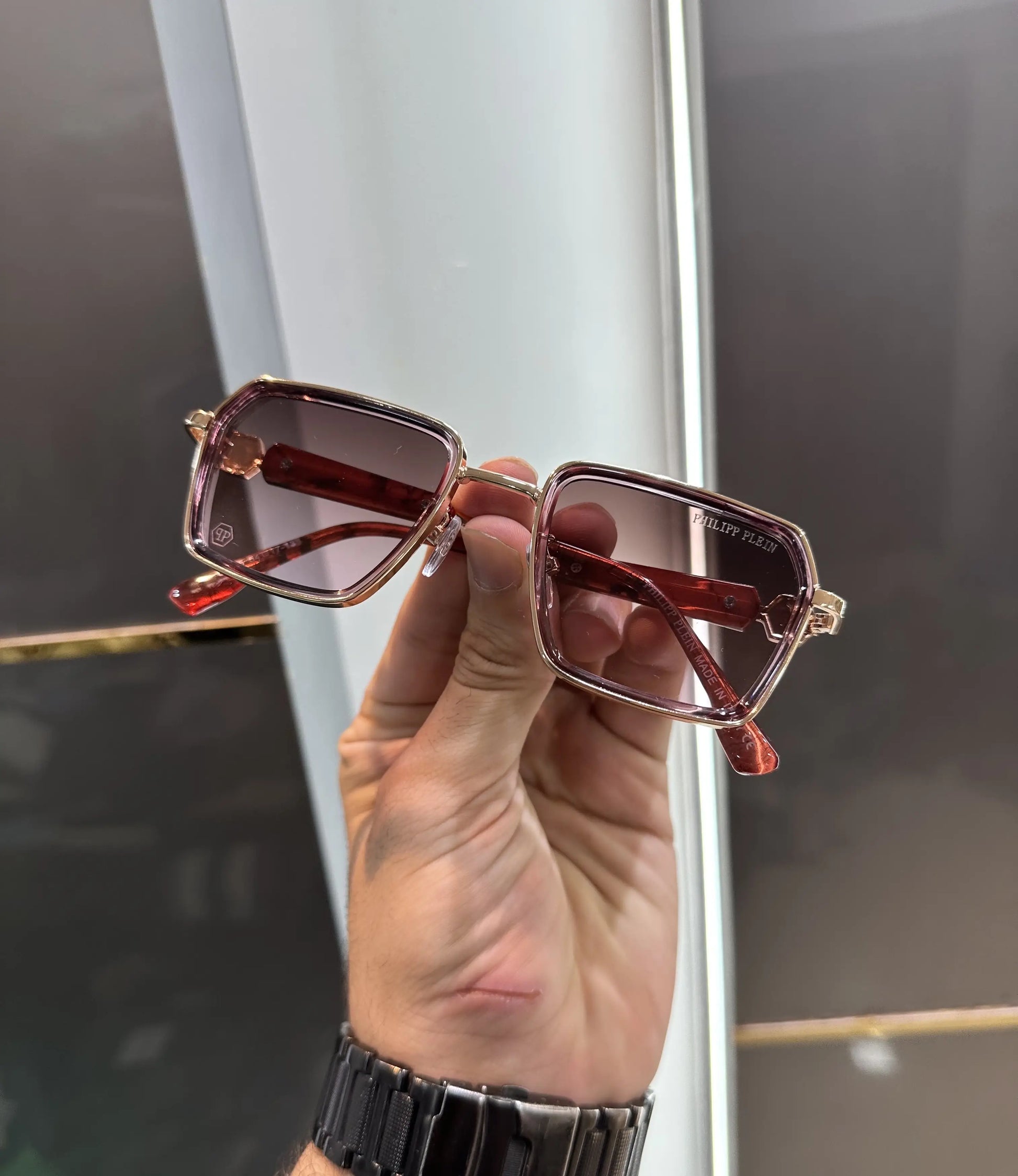 Philipp Plein Gold Pink Premium Shades 655
