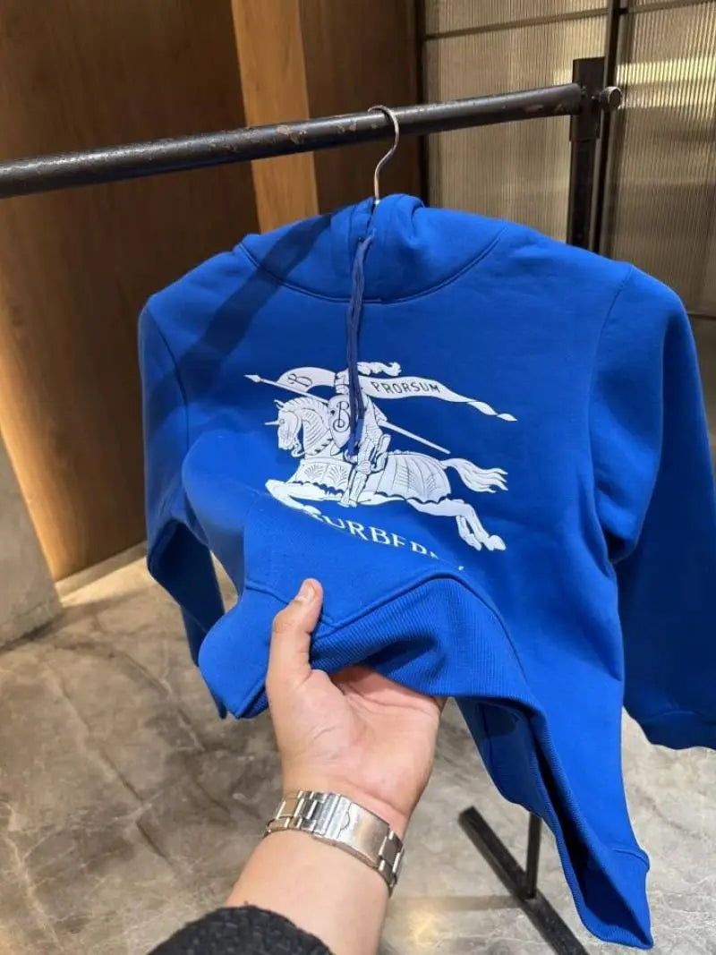 Burberr y Blue Fleece Premium Hoodie
