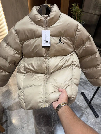 Nik e Jordan Beige premium puffer jacket